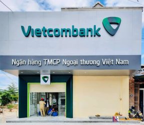 THI CÔNG BẢNG HIỆU NH VIETCOMBANK CN BÌNH SƠN