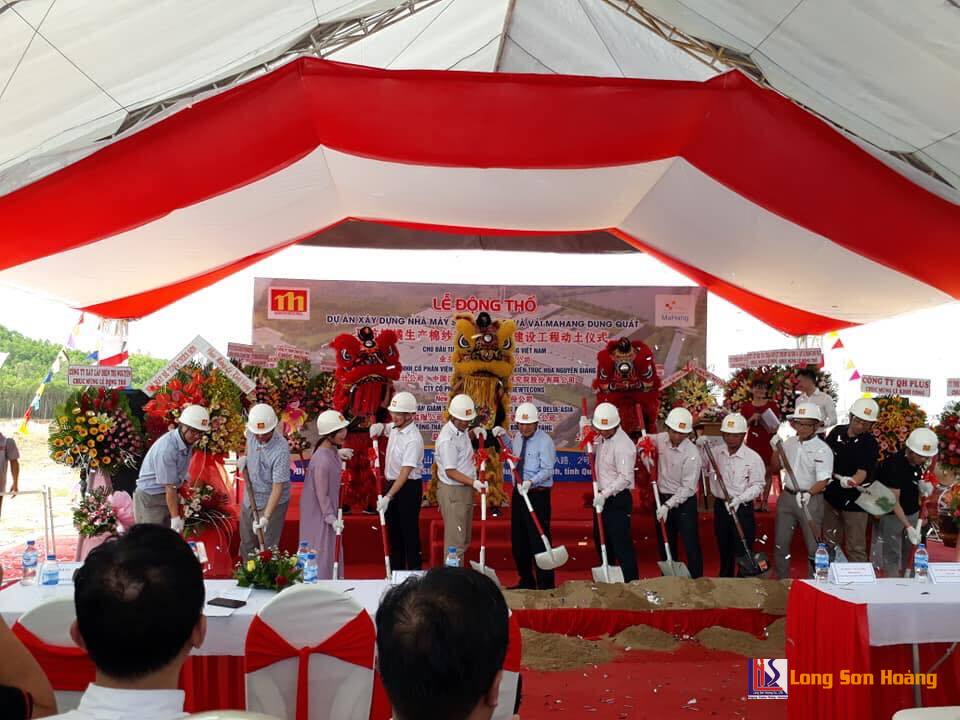 Lễ động thổ dự án xây dựng nhà máy sản xuất sợi và vải MaHang Dung Quất